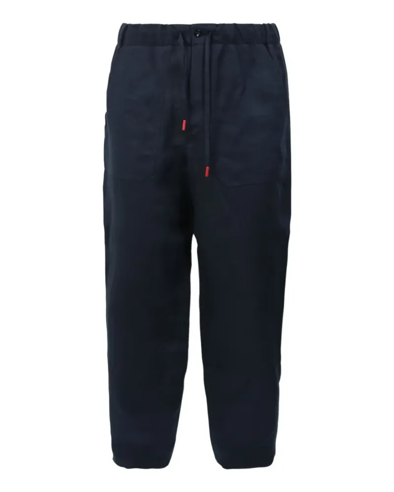 Kiton Utility-Hose mit Kordelzug - Blau Blau