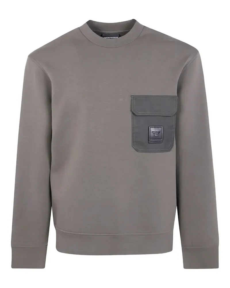Emporio Armani Sweatshirt mit aufgesetzter Tasche - Grau Grau