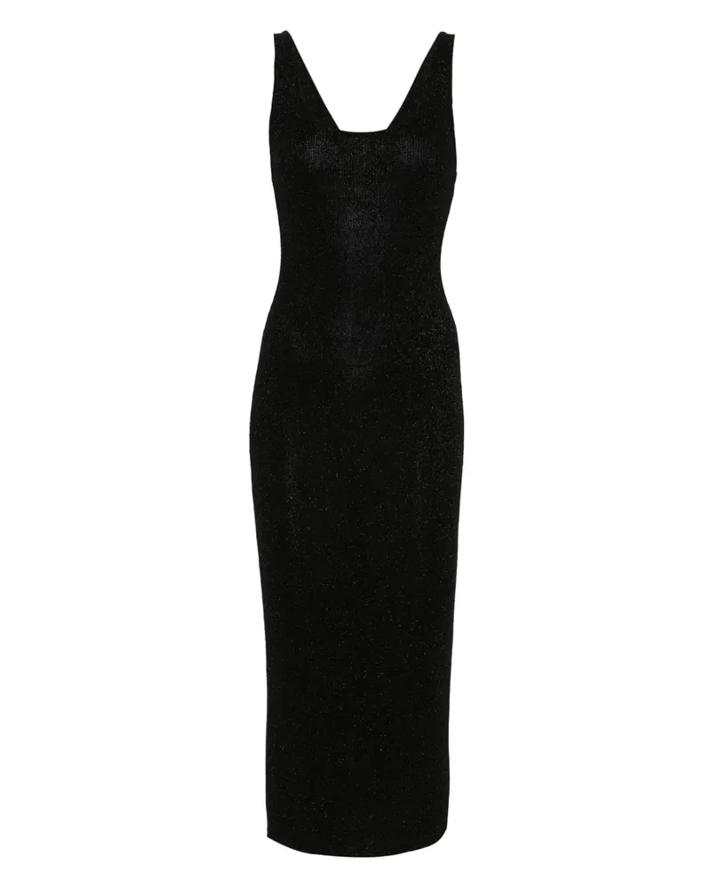 MC2 Saint Barth Ärmelloses Midikleid - Schwarz Schwarz