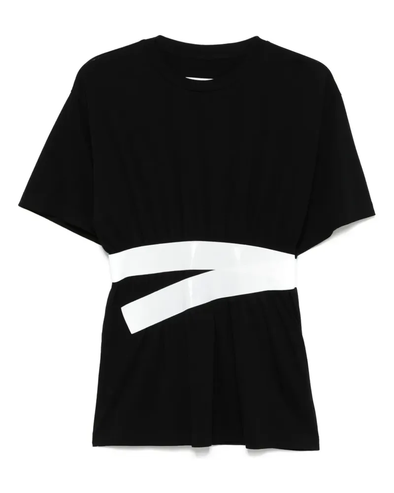 Maison Margiela T-Shirt mit Besatzstreifen - Schwarz Schwarz