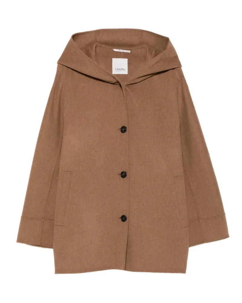 Max Mara Kapuzenjacke mit Knöpfen - Braun Braun