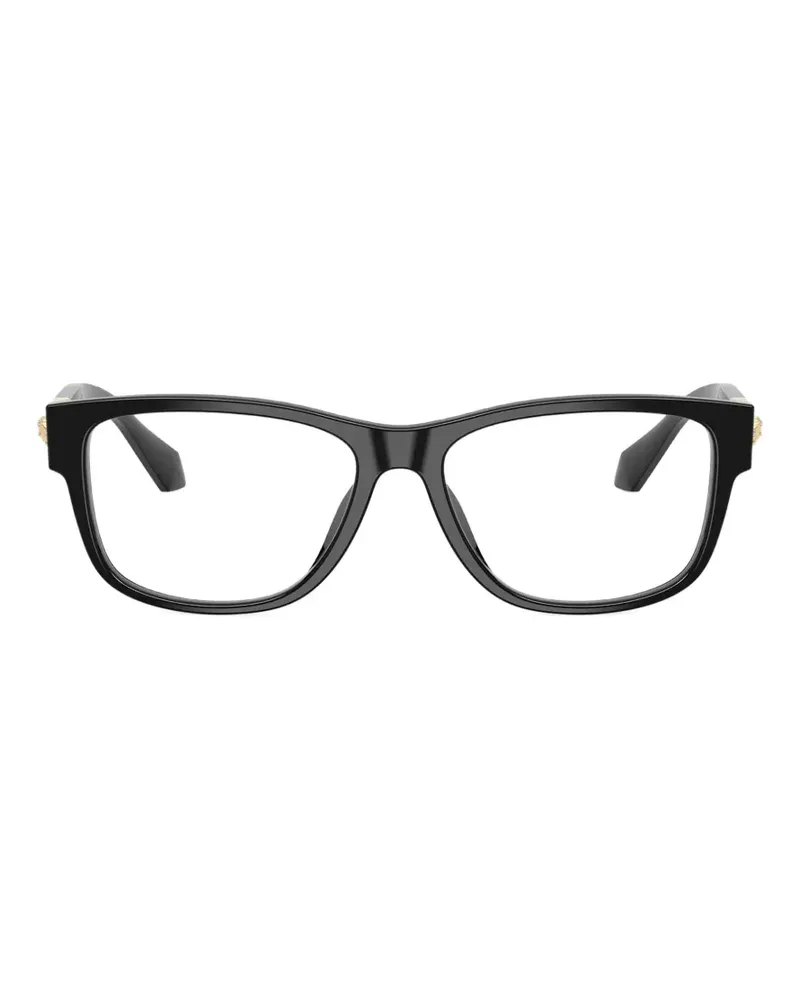 Versace Brille mit eckigem Gestell - Schwarz Schwarz