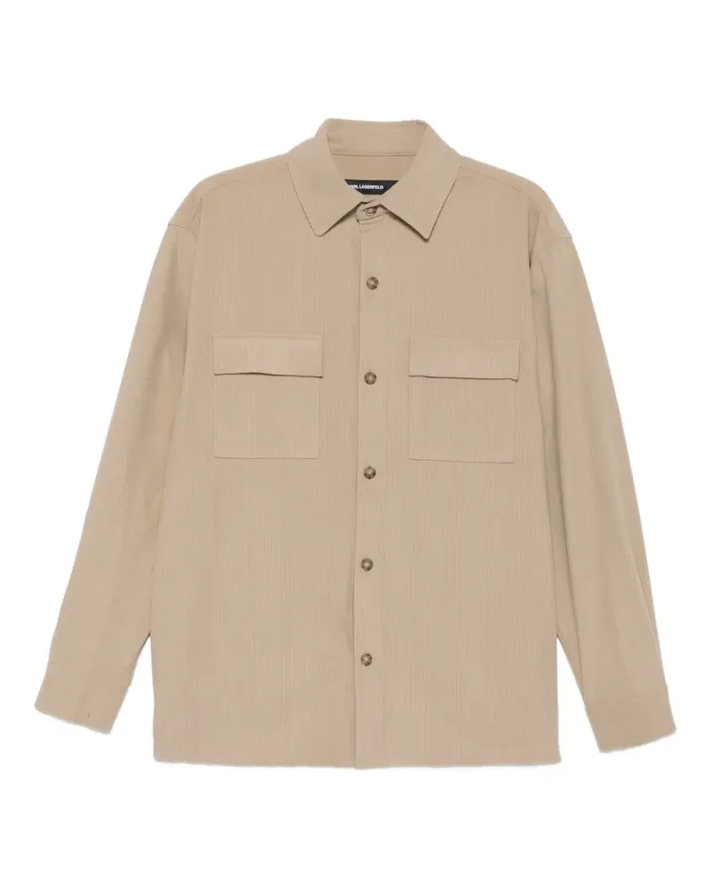 Karl Lagerfeld Hemdjacke mit Cord-Effekt - Nude Nude