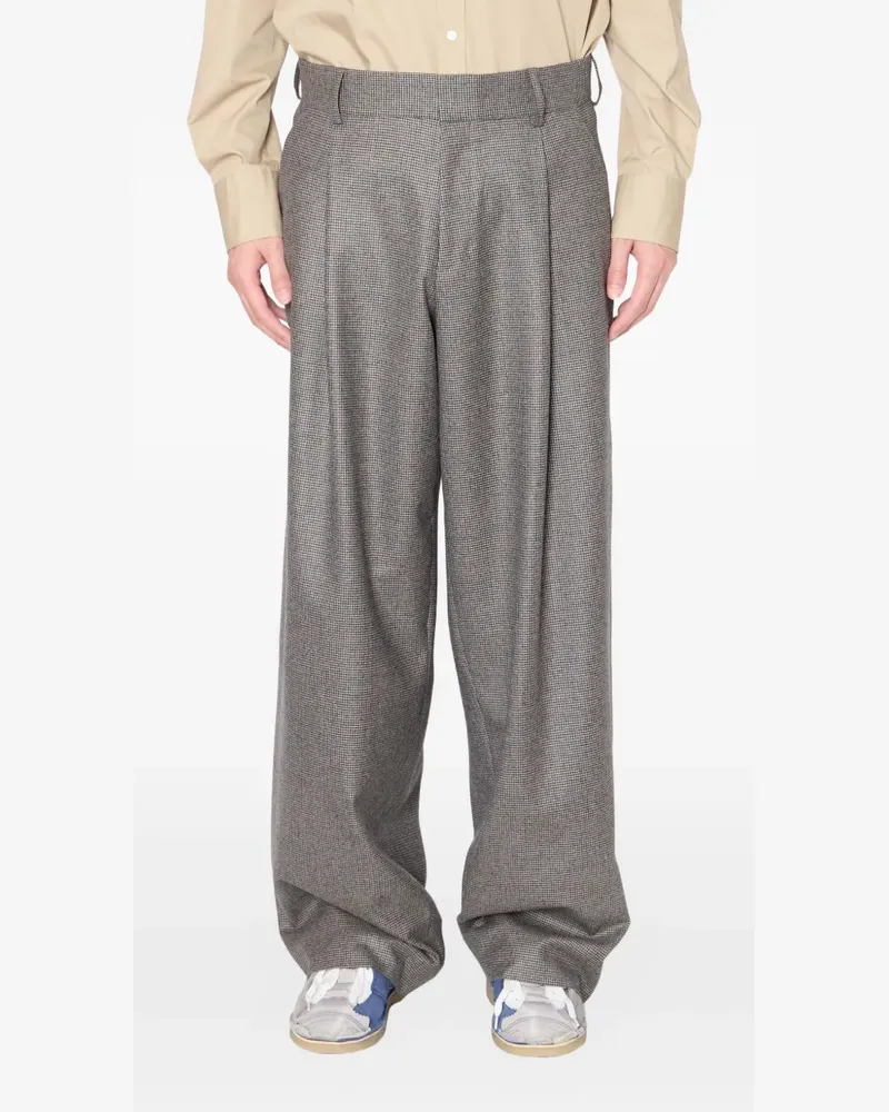 kolor Klassische Hose mit Karomuster - Grau Grau