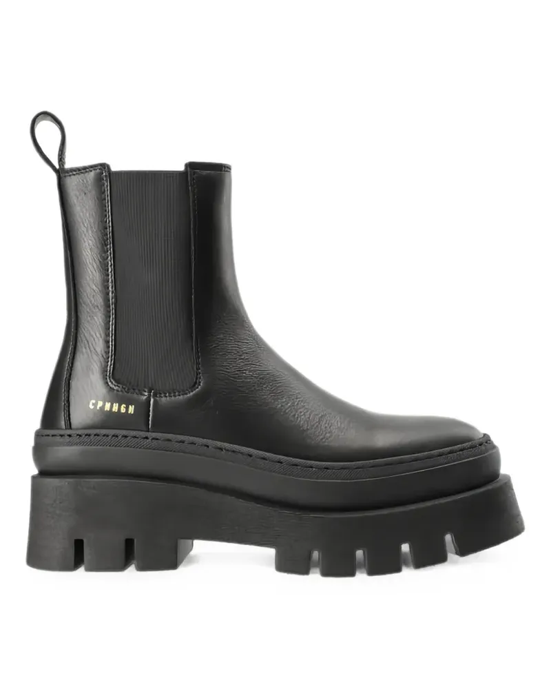 Copenhagen Chelsea-Boots mit Plateau - Schwarz Schwarz