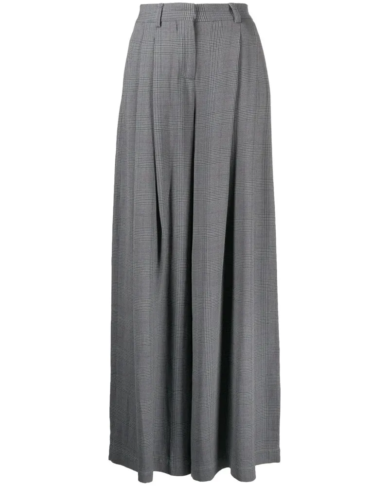 OFF-WHITE Weite Hose mit Karomuster - Grau Grau