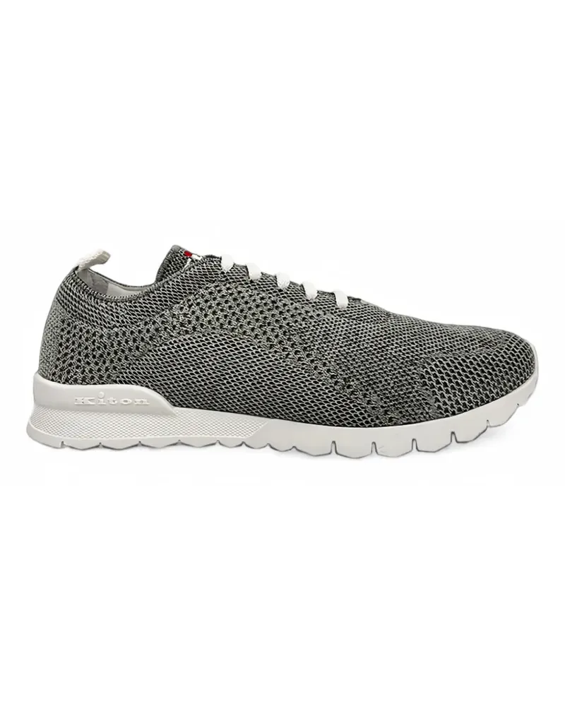 Kiton Sneakers mit Mesh-Strick - Grau Grau