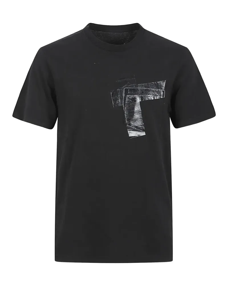 Maison Margiela tape-detail chest-pocket T-shirt - Schwarz Schwarz