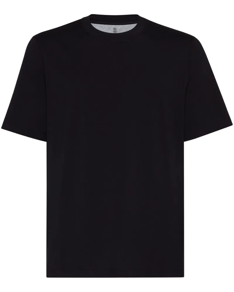 Brunello Cucinelli T-Shirt mit rundem Ausschnitt - Schwarz Schwarz