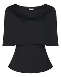 Rosetta Getty Bluse mit Cape Schwarz