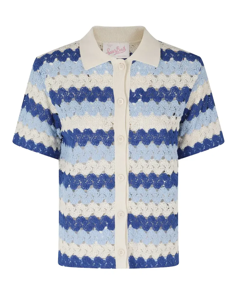 MC2 Saint Barth Monet crochet-knit shirt - Blau Blau