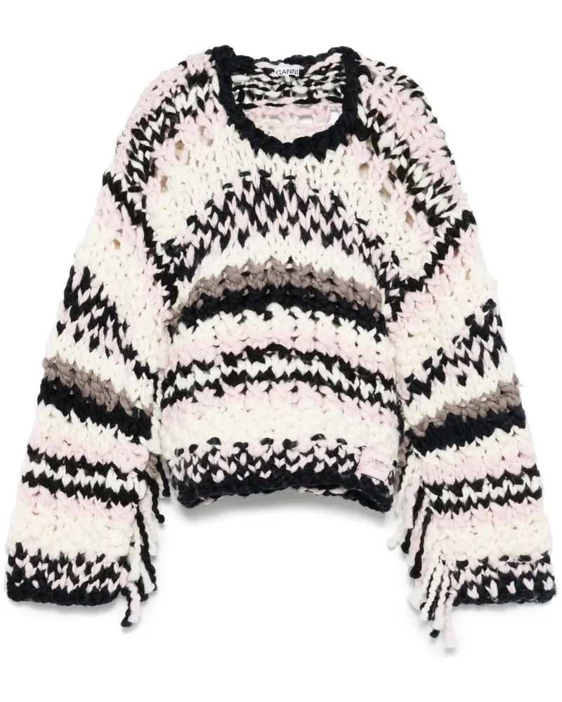 Ganni Gestrickter Pullover - Weiß Weiß