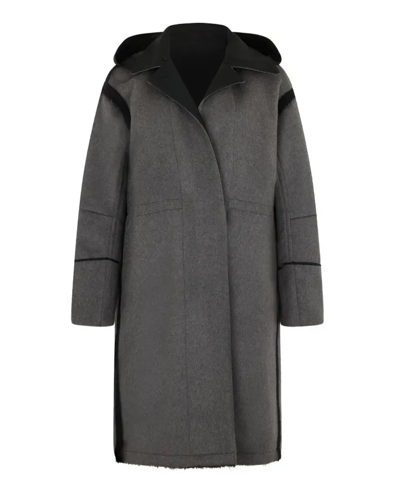 MOORER Mantel mit Kapuze - Grau Grau