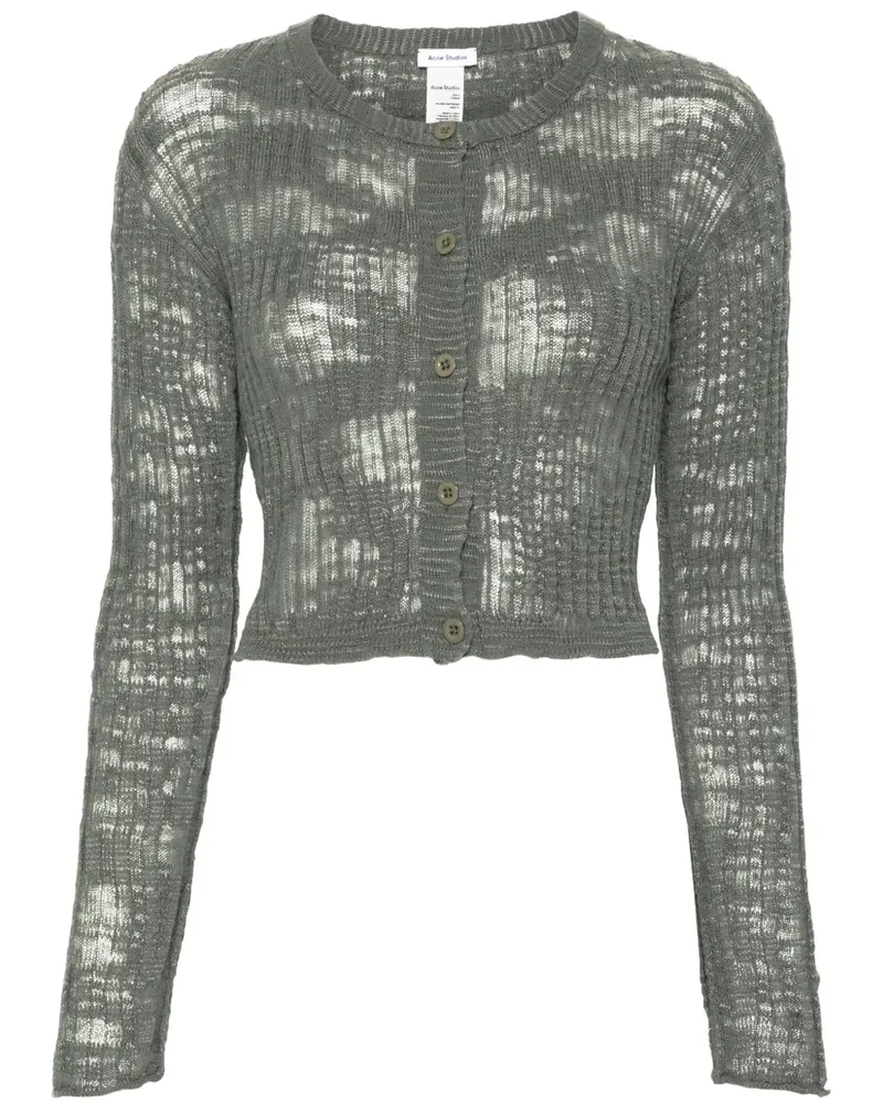 Acne Studios Semi-transparenter Cardigan - Grün Grün