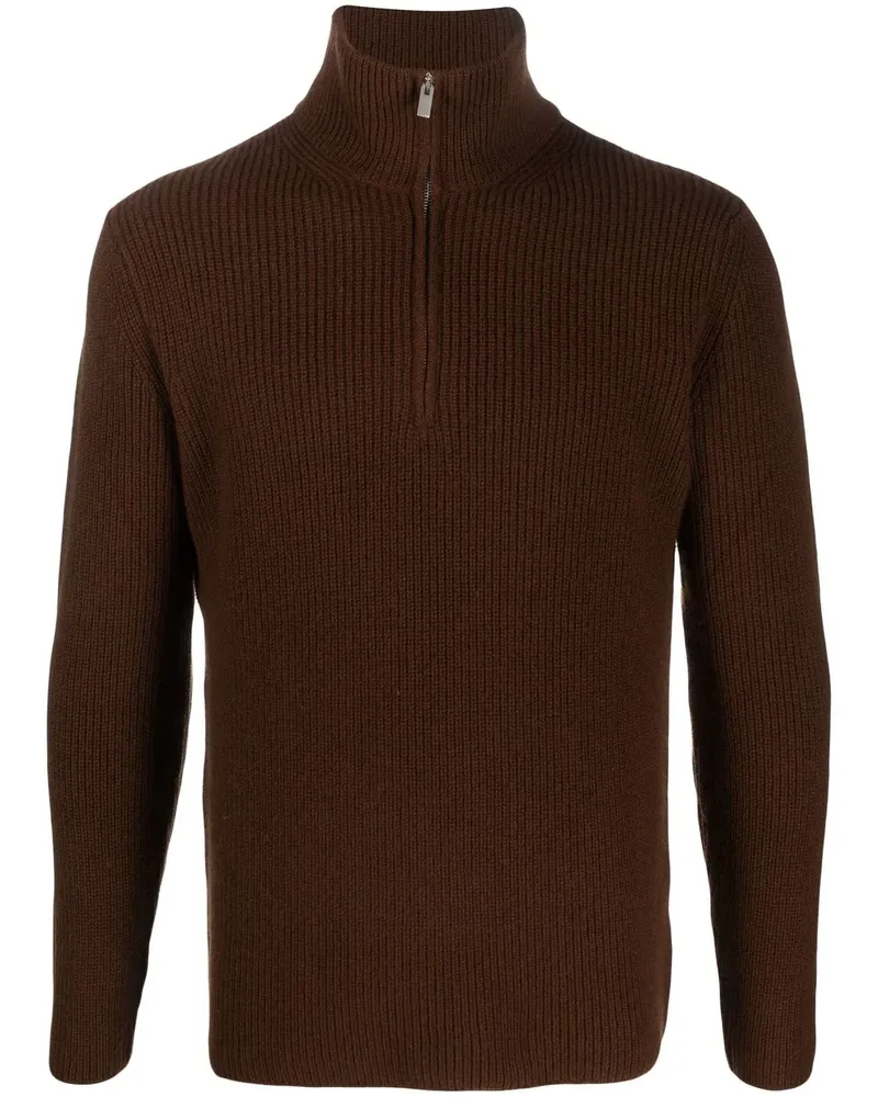 Dell'oglio Pullover mit Stehkragen - Braun Braun