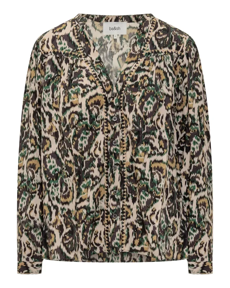 ba&sh Onada buttoned-printed shirt - Nude Nude