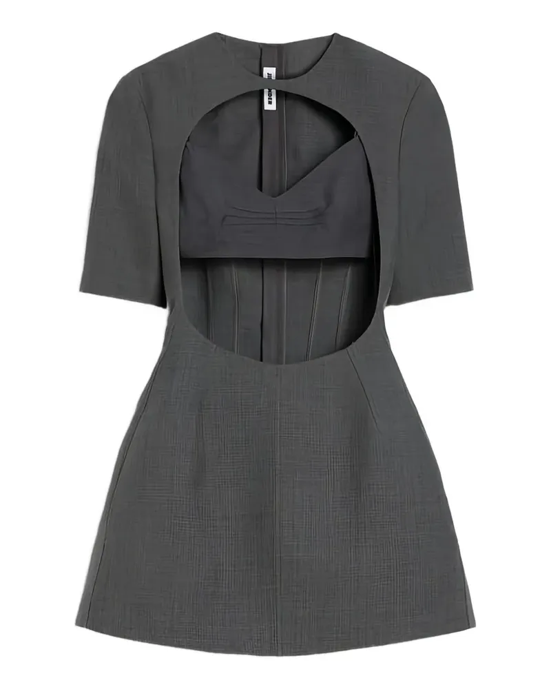 Jil Sander twill cut-out mini dress - Grau Grau