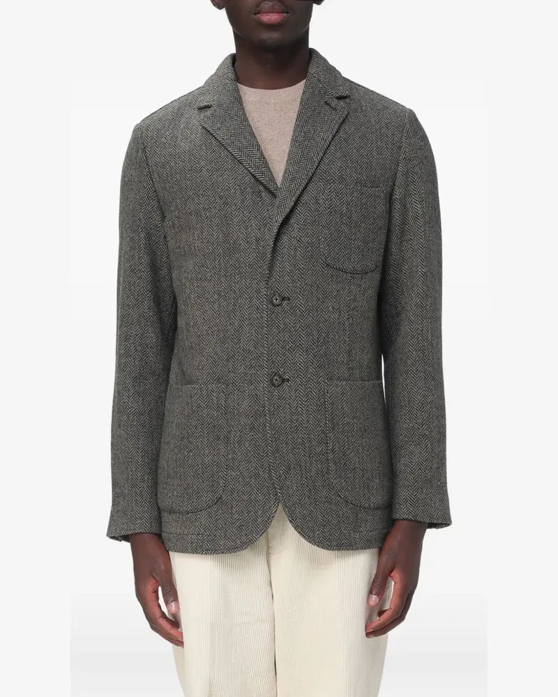 Sebago Neddick herringbone-pattern single-breasted jacket - Grau Grau