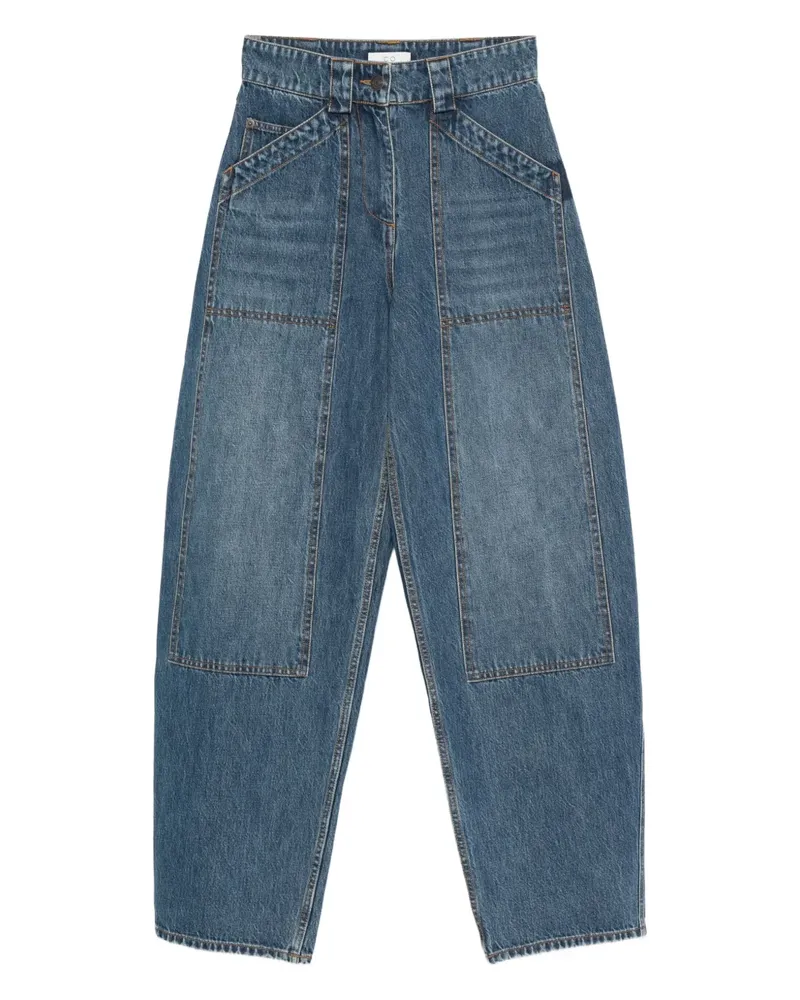 Co Jeans mit Kontrasteinsätzen - Blau Blau