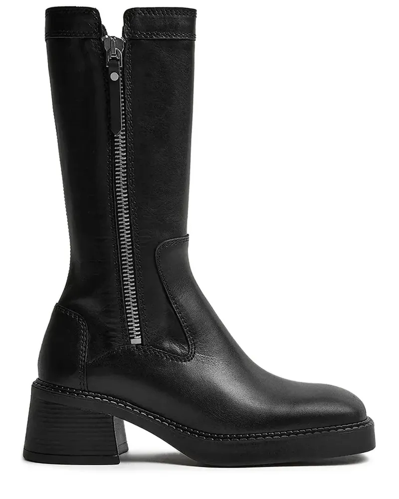 Miista Anke Stiefel mit Blockabsatz 65mm - Schwarz Schwarz