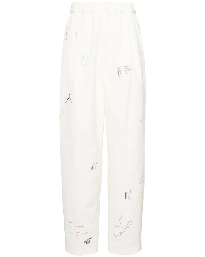 Undercover Hose mit Skizzen-Print - Nude Nude
