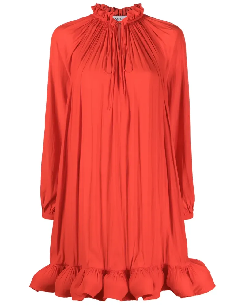Lanvin Plissiertes Midikleid - Rot Rot