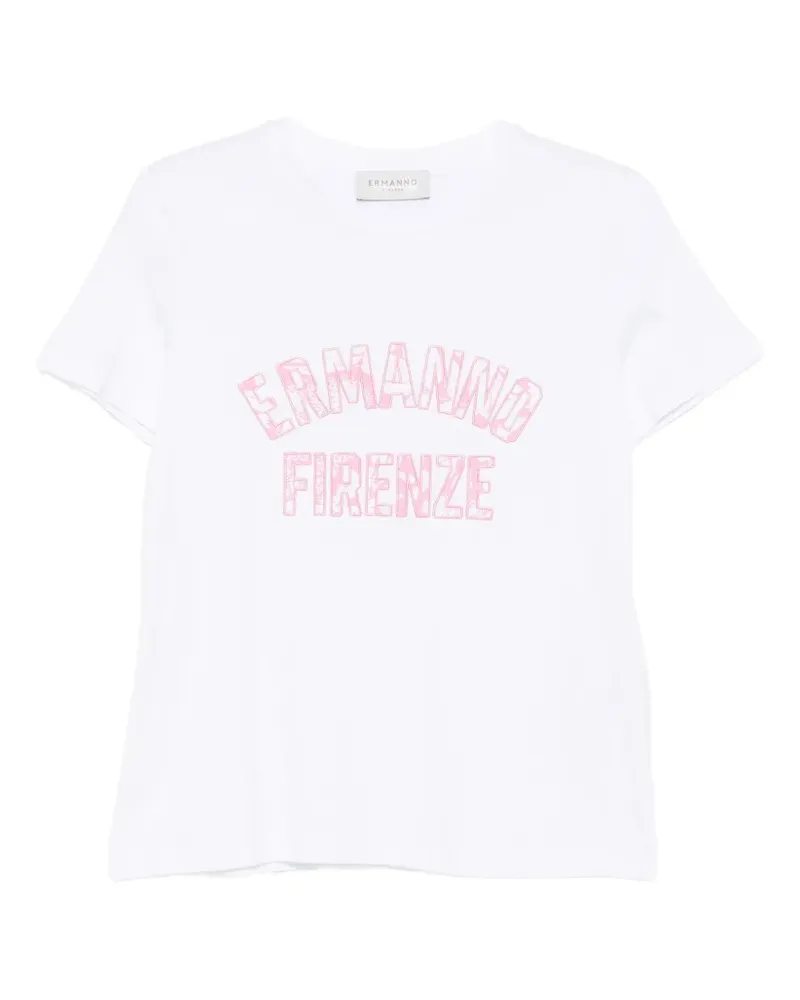 Ermanno Scervino logo-print T-shirt - Weiß Weiß
