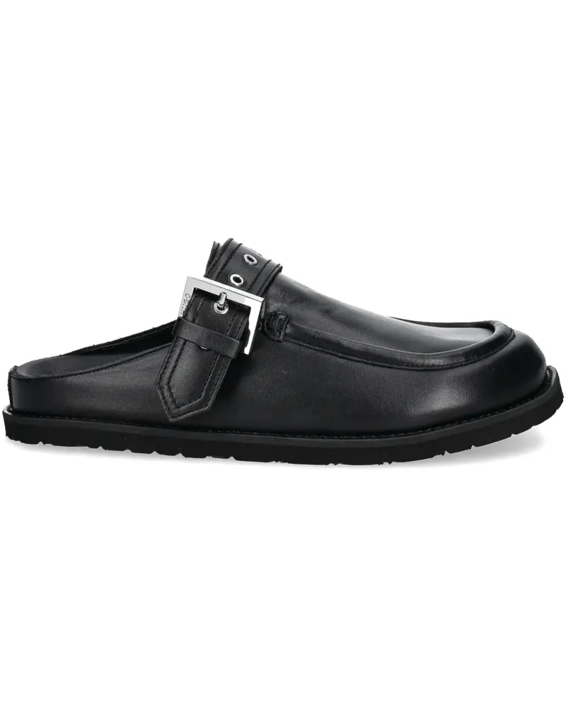 HUGO BOSS Slipper mit Schnallendetail - Schwarz Schwarz