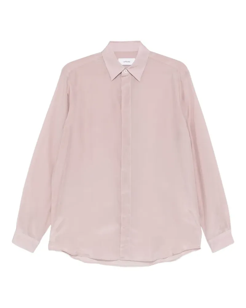 LARDINI concealed-placket long-sleeve shirt - Rosa Rosa
