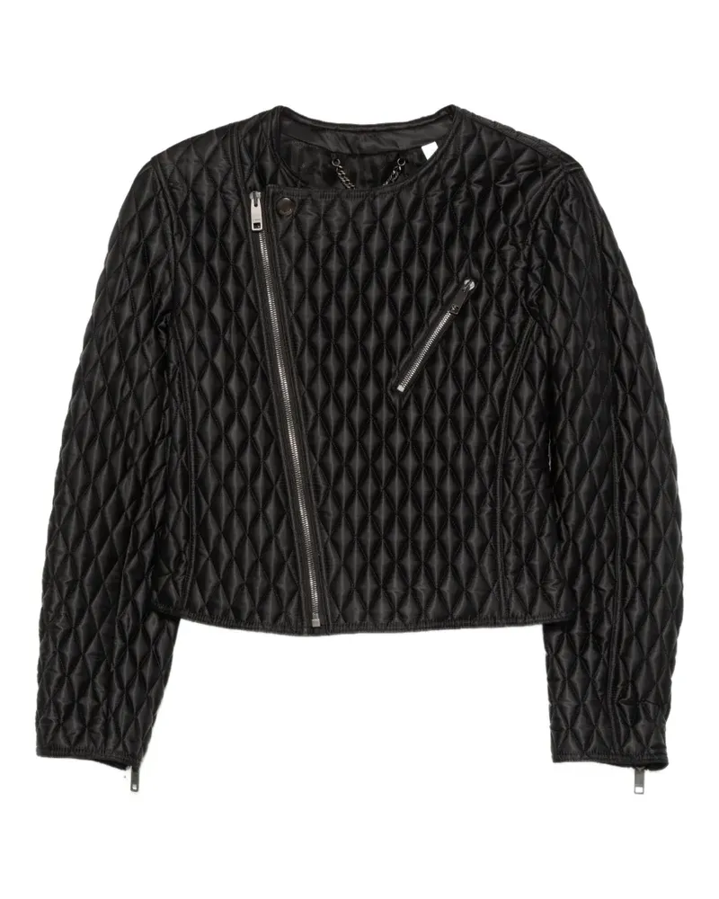 Burberry cropped nylon Laverley jacket - Schwarz Schwarz