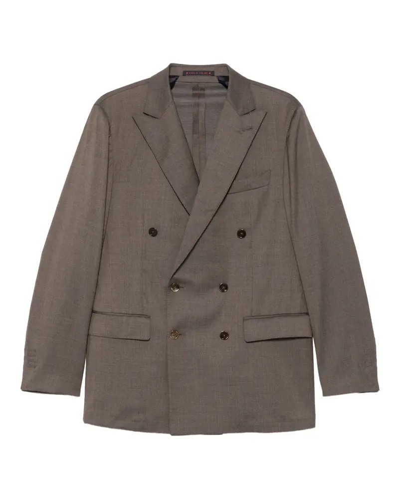 Bagnoli Sartoria Napoli Treviso double-breasted suit - Braun Braun