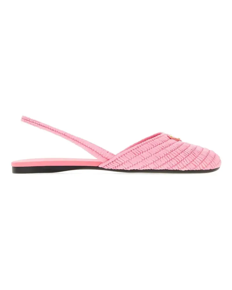 Prada woven slingback mules - Rosa Rosa