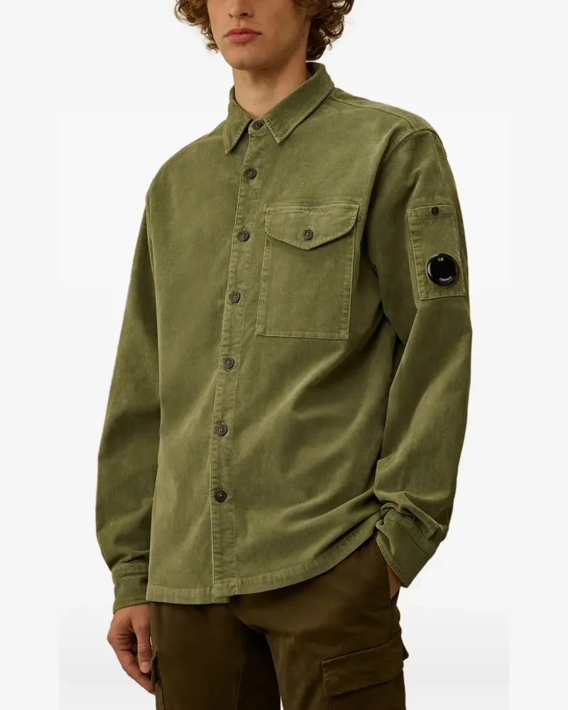 C.P. Company Hemd aus Cord mit aufgesetzter Tasche - Grün Grün