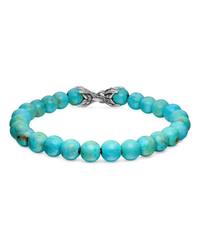 David Yurman Spiritual Beads Armband aus Sterlingsilber 8mm - Blau Blau
