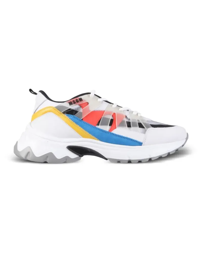 MSGM Sneakers mit Einsätzen - Weiß Weiß