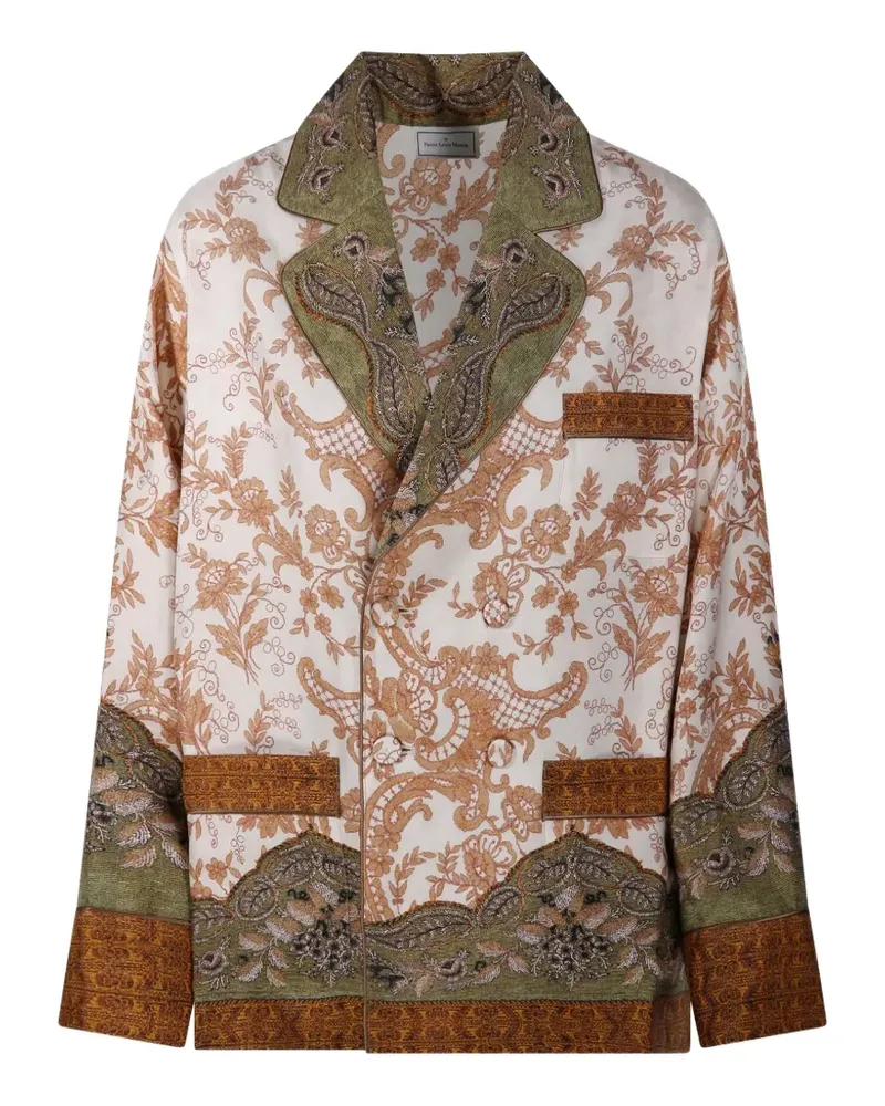 Pierre-Louis Mascia Doppelreihiger Cialda Blazer mit Blumenprint - Nude Nude