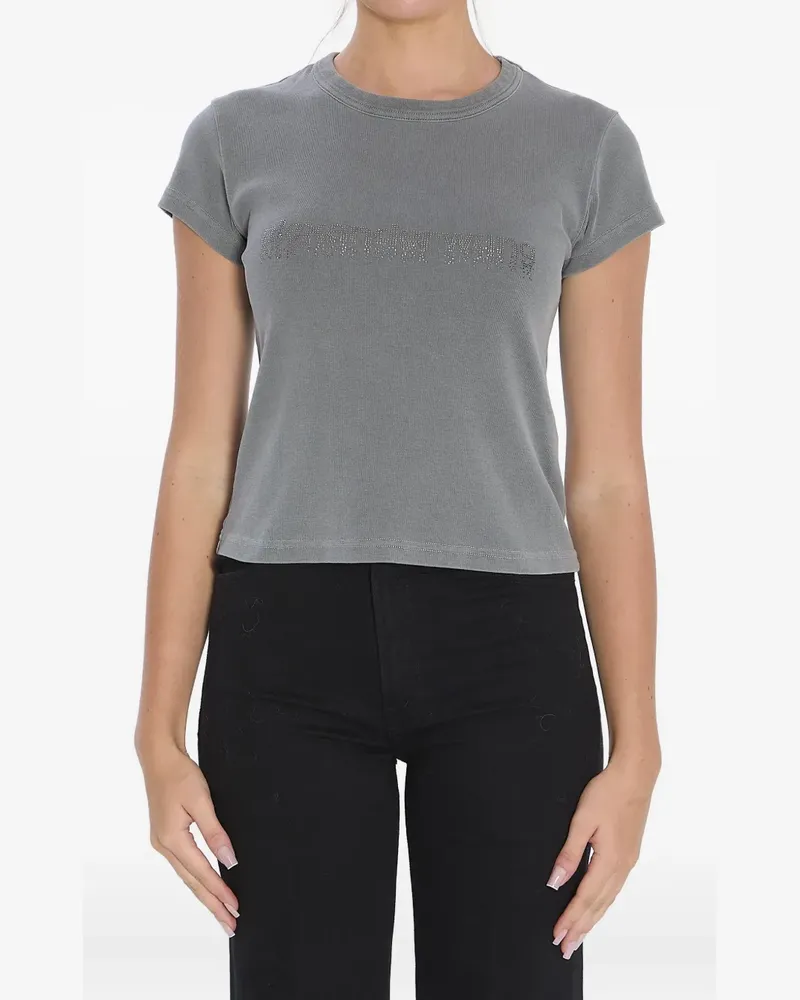 Alexander Wang ribbed T-shirt - Grau Grau