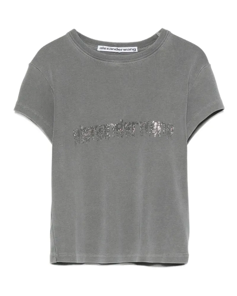 Alexander Wang T-Shirt mit Kristall-Hotfix - Grau Grau