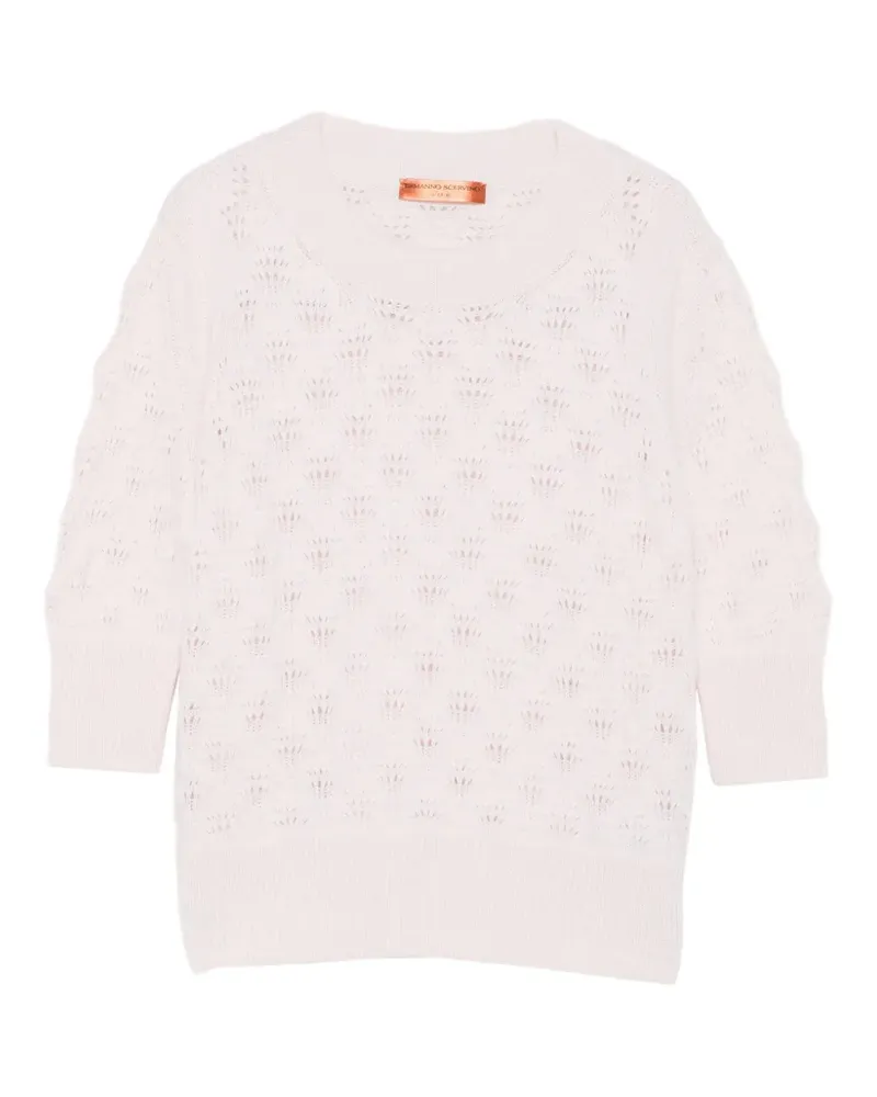 Ermanno Scervino Pullover in Pointelle-Strick - Rosa Rosa