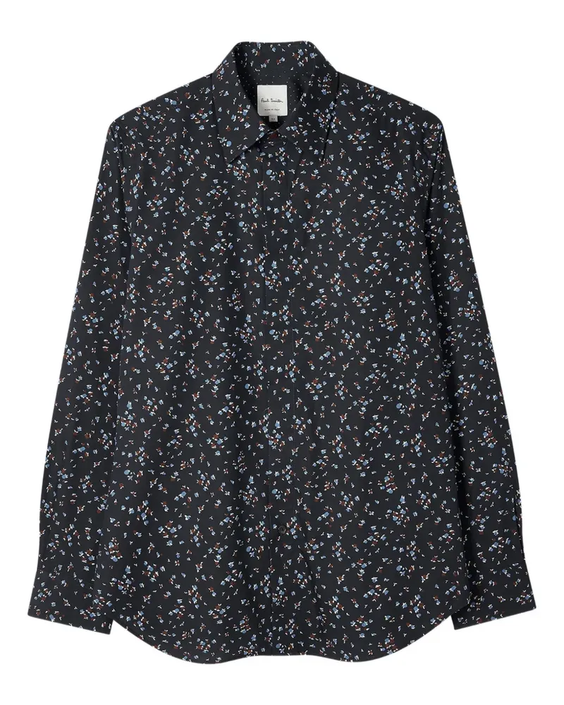 Paul Smith Hemd mit Blumen-Print - Blau Blau