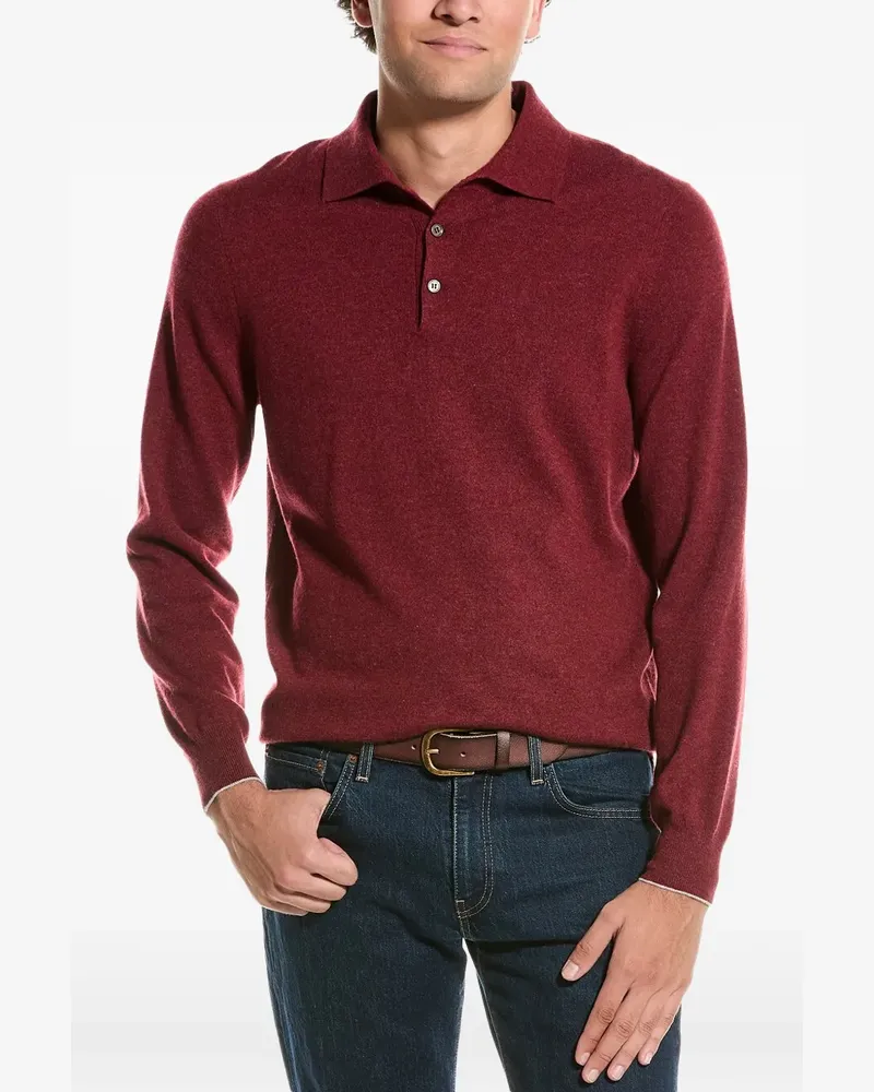 Brunello Cucinelli fine-knit polo sweater - Rot Rot