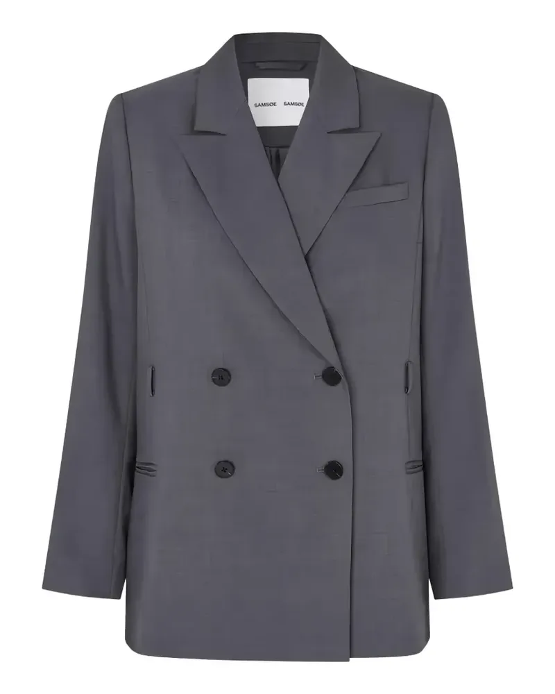 Samsøe & Samsøe Sahelly double-breasted peak-lapel blazer - Grau Grau