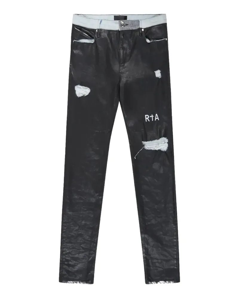 RTA Bryant coated-distressed jeans - Schwarz Schwarz