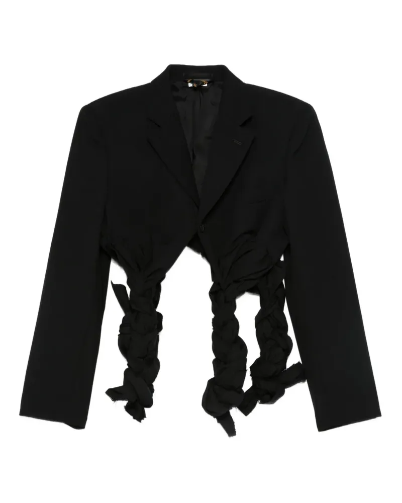 Comme des Garçons braided-detail cropped jacket - Schwarz Schwarz