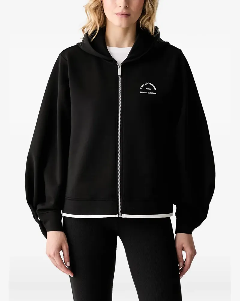 Karl Lagerfeld Rue St-Guillaume zip-up hoodie - Schwarz Schwarz