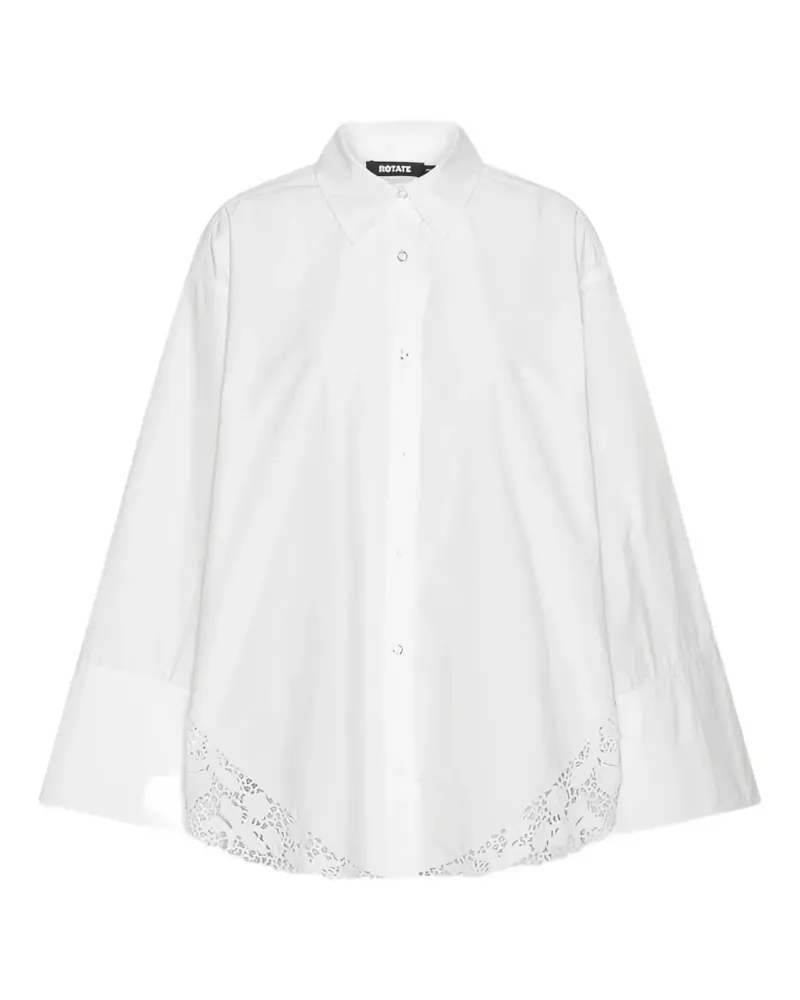 ROTATE Birger Christensen Spitzenhemd im Oversized-Look - Weiß Weiß