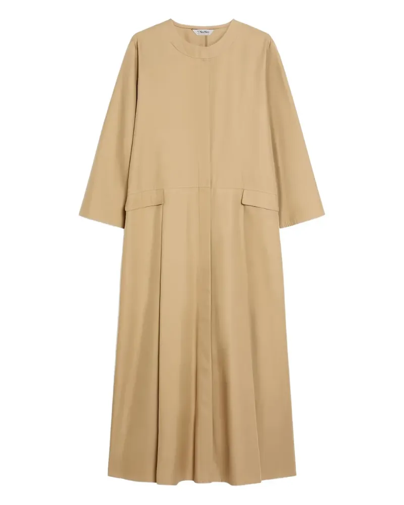 Max Mara Maxikleid mit Falten - Nude Nude