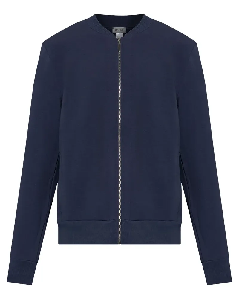 Hanro Sweatshirt mit Reißverschluss - Blau Blau