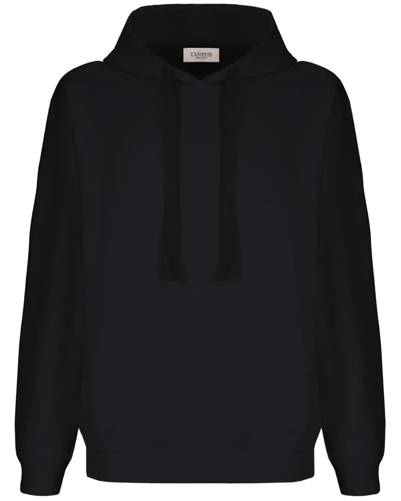 Laneus Klassischer Hoodie - Schwarz Schwarz