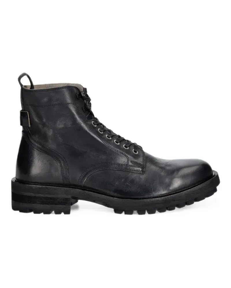 AllSaints Schnürstiefel aus Leder - Schwarz Schwarz